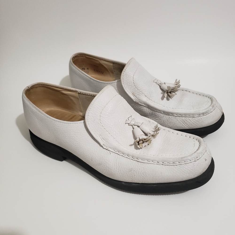 Footjoy Hush Puppies Leather Tassel Mens Size 9.5 Loafers  Rubber Bottom.